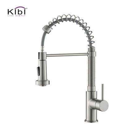 KIBI Aurora Single Handle Pull Down Kitchen Sink Faucet KKF2003BN